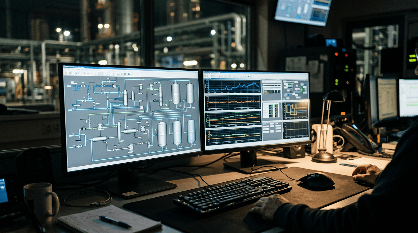 Operatör HMI ve süreç grafikleri — OPC UA tabanlı süpervizyon